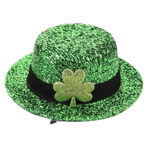 CALLARON Klee Hut haarschmuck Haar Klammern Mini-Kobold-Mütze Kopfbedeckung für die Haarklammer Zylinder st. Patricks Day Dekor Hut-Haarspangen für Mädchen bilden Yingschi schmücken Stoff von CALLARON