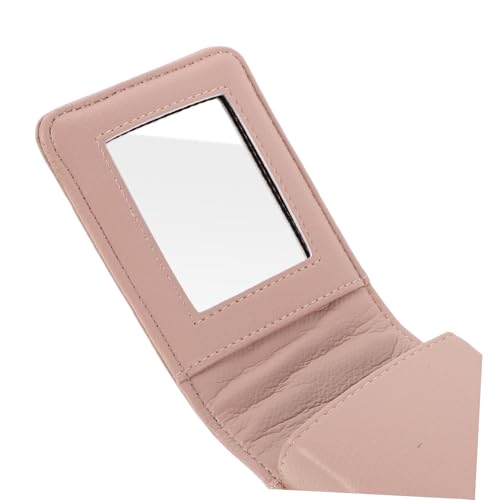 CALLARON Kleine Gesteppte Kosmetiktasche mit Spiegel für Damen Eleganter Lippenstifthalter Tragbare Make-up-Tasche aus PU Reisen Partys und Outdoor-anwendungen von CALLARON