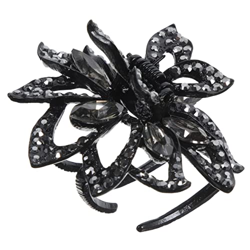 CALLARON Strass Blumen Haarspange Dekorative Haarspangen Mit Strasssteinen Kleine Haarklammern Für Frauen Und Mädchen von CALLARON