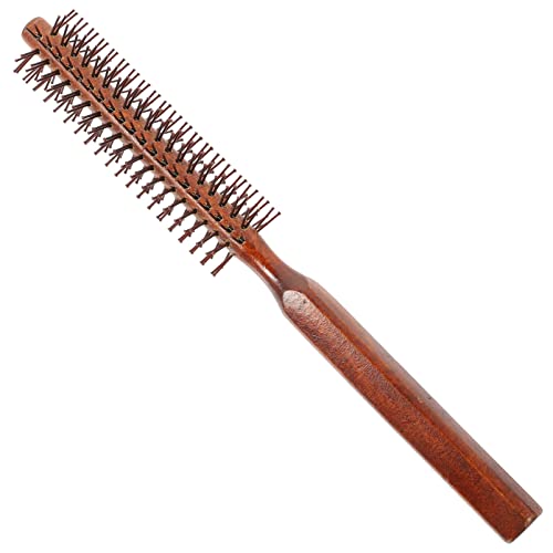 CALLARON Kleine Holz-haarbürste Für Styling Und Föhnen Anti- Rundbürste Für Lockiges Haar Haarkamm Für Frauen Und Männer Ergonomischer Griff Für Nasses Und Trockenes Haar von CALLARON