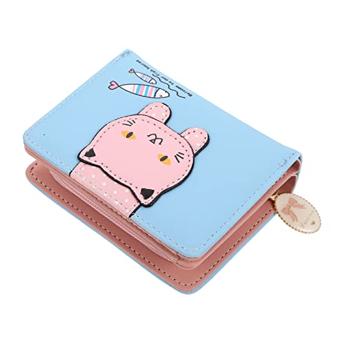 CALLARON Kleiner Cartoon Katzen Geldbeutel Handlicher Münzbeutel für Damen Tragbare Geldbörse PU Material für Alltag und Unterwegs Leicht zu Reinigen und Langlebig von CALLARON