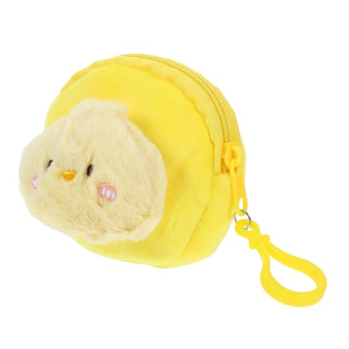 CALLARON Kleiner Geldbeutel Tiermotiv Plüsch Münzbeutel mit Niedlichem Hühner Design Tragbare Mini Cartoon Geldbörse für Damen und Studenten als Ostergeschenk und Praktischer von CALLARON