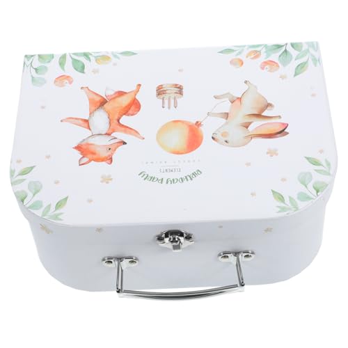 CALLARON Koffer -aufbewahrungsbox Kindergepäck Spielzeugkoffer Für Koffer Tragen Party Kofferdekor Geschenkhalter Praktischer Kleiner Koffer Pappe Koffer Legierung von CALLARON