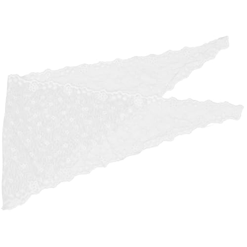 CALLARON Gehäkeltes Kopftuch Bandana-schal Mit Blumenmuster Für Damen Spitzenstirnband Elastisch Haarbandana Dreieck Kopf Halstuch Aus Polyesterfaser von CALLARON