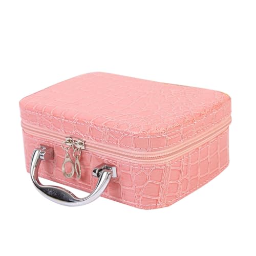 CALLARON Schminktasche Mit Großem Fassungsvermögen Schlichte Kosmetiktasche Für Damen Tragbare Aufbewahrungstasche Aus Pu Spiegel Für Make-up Und Waschutensilien von CALLARON