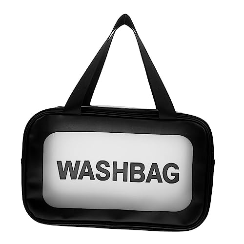 CALLARON Kosmetiktasche Transparent Frosted Organizer für Make Up und Toilettenartikel Waschbeutel mit Tragegriff für Reisen und Zuhause Wasserabweisend Großes Fassungsvermögen von CALLARON