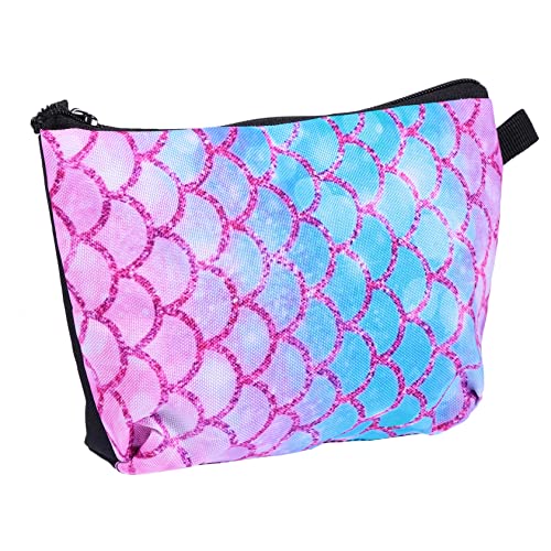 CALLARON Kosmetiktasche mit Meerjungfrauenschuppen Große Multifunktionale Aufbewahrung für Kosmetik und Toilettenartikel für Damen Unterwegs Reißverschluss für Einfachen Zugriff von CALLARON