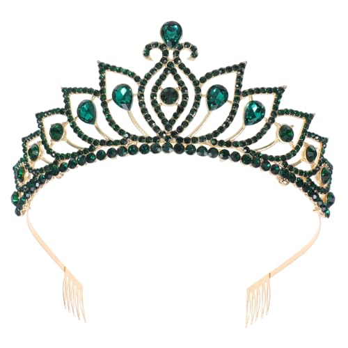 CALLARON Kostümkrone Mit Seitlichen Kämmen Haarkrone Im Retro-stil Partykrone Zum Verkleiden Strasskrone Für Geburtstagskrone Metallkrone Für Bankett Cosplay Party von CALLARON