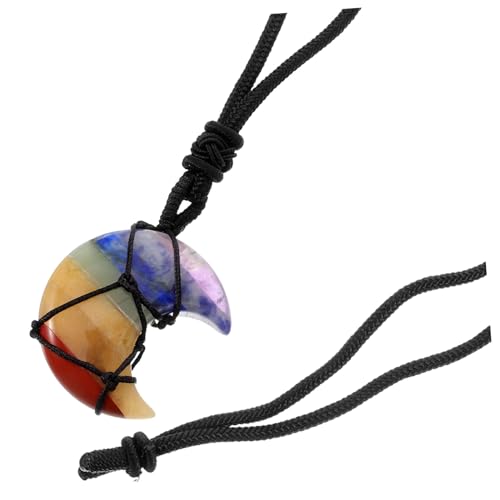 CALLARON Kreative Halskette mit Mond Anhänger Kristallstein Handgefertigter Netzdesign für Frauen Modisches Schmuckstück für Besondere Anlässe und Alltag von CALLARON