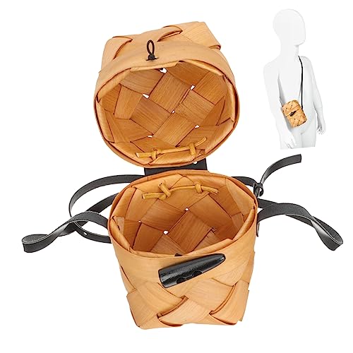 CALLARON Kreative Umhängetasche Holzstücken Handgefertigte Doppel Layer Tasche für Kleinkinder zur Aufbewahrung von Süßigkeiten und Vielseitig Einsetzbar für Partys und Freizeit von CALLARON