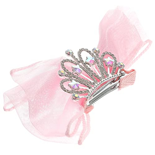 Schleife Haarnadel Haarschmuck Für Mädchen 4-6 Haarspangen Für Kleinkinder Prinzessinnen-stirnband-clip Prinzessin Krone Haarspangen Bogen Gittergewebe Baby Ausgabekarte Diamant von CALLARON