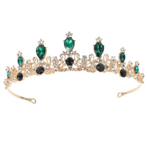 CALLARON Krone Mit Strasssteinen Für Frauen Brautkopfschmuck Für Hochzeiten Und Verlobungsfeiern Tiarakrone Aus Legierung Mit Dekorativen Strasssteinen Für Mädchen von CALLARON