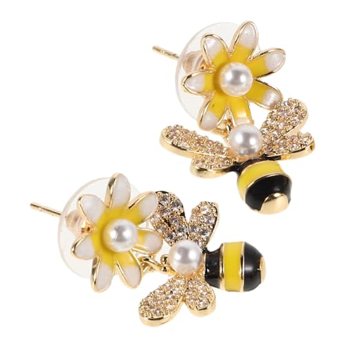 CALLARON Kupfer Bienen Blumen Ohrstecker mit Boho Hängende Statement Ohrringe Leichte Glänzende Tropfen Ohrringe aus Kupfer für Damen Modischer Schmuck für Alltag und von CALLARON