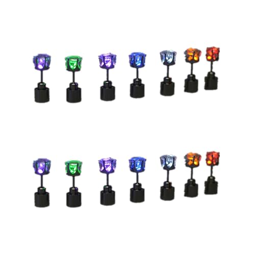 CALLARON Led-Ohrstecker 14 Stk Glühende Ohrringe Aus Edelstahl Für Tanzpartys Nachtleben Und Festivals Leuchtende Ohrstecker Für Outdoor-Aktivitäten von CALLARON
