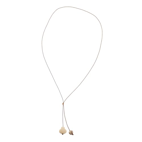 CALLARON Lange Boho-halskette Im Vintage-stil: Stilvolle Halskette Mit Geschnitztem Knoblauchanhänger – Halsschmuck Für Mädchen, Reisen Und Zusammenkünfte von CALLARON