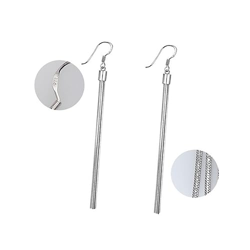 CALLARON Lange Silberne Ohrhänger mit Modischen Quasten Sechs Adrig Superleicht Komfortabel Tragbar Eleganter Damenschmuck für Alltag und Besondere Anlässe von CALLARON