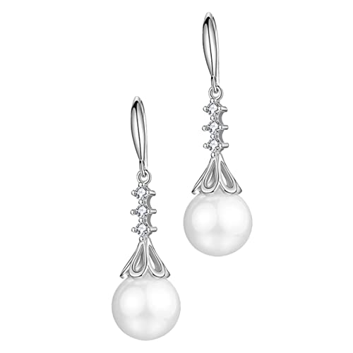 CALLARON Lange Tropfenförmige Perlenohrringe Damen Hängende Ohrhänger mit Funkelnden Strasssteinen Eleganter Schmuck für Party Bankett und Alltag Langlebige Stilvolle Ohraccessoires CALLARON Lange Tropfenförmige Perlenohrringe Damen Hängende Ohrhänger mit Funkelnden Strasssteinen Eleganter Schmuck für Party Bankett und Alltag Langlebige Stilvolle Ohraccessoires von CALLARON