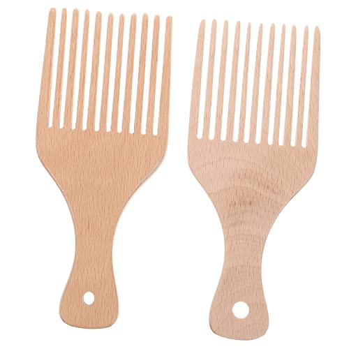 CALLARON Holzkamm Breitzahnig Für Afro-haarlift Afro-pick Nichtstatischer Kamm Haarstyling-tool Für Frauen Und Männer von CALLARON