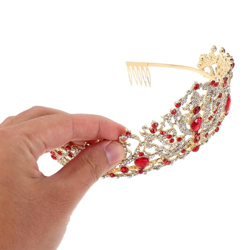 CALLARON Leichte Braut Tiara Kronen Haarreif mit Funkelnden Strasssteinen Ergonomisches Design Langlebiges Brautkopfstück für Hochzeit Geburtstag Festliche Anlässe und Fotosessions von CALLARON