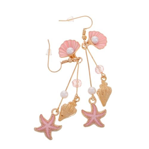 CALLARON Leichte Muschelohrringe mit Künstlicher Perle Modisch und Komfortabel Geeignet für Sommer Strandpartys und Alltag Vielseitig Kombinierbar für Damen von CALLARON
