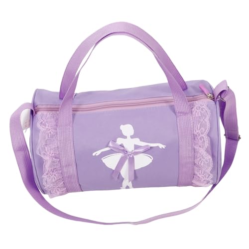 CALLARON Leichte Tragbare Tanz Umhängetasche aus Robustem Oxford mit Reißverschluss Großes Fassungsvermögen Dekoratives Muster für Mädchen Balletttraining Geeignet von CALLARON