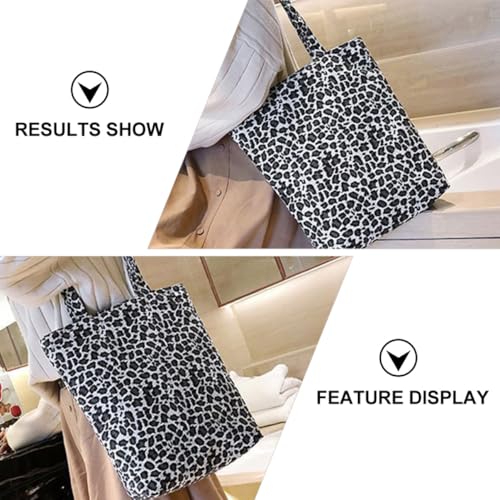 CALLARON Leopard Schultertasche Damen Leichte Canvas Tote Bag Große Kapazität Modisch Elegant Vielseitig Einsetzbar für Alltag Reisen Arbeit Schule Einkauf und Freizeit von CALLARON