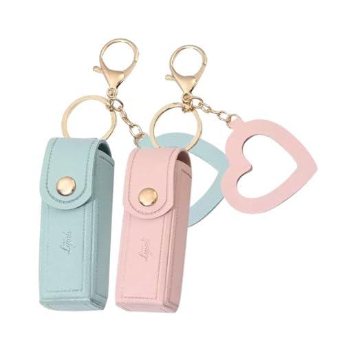 CALLARON Lippenbalsam Halter Schlüsselanhänger – 2 Stücke Hängendes Ornament für Tasche Praktischer Lippenstifthalter mit Clip Kompakte Schlüsselbund Aufbewahrung für von CALLARON