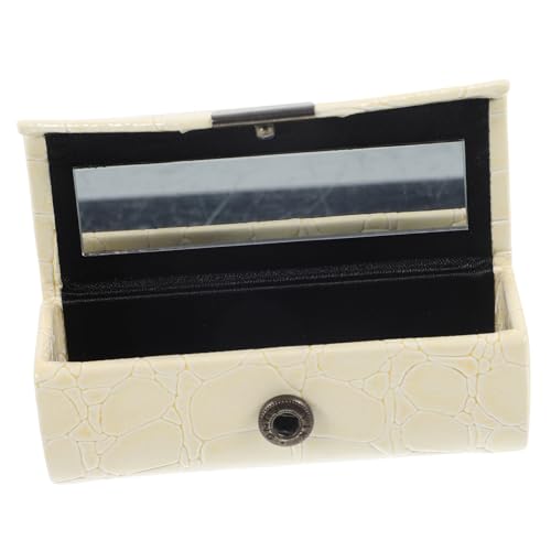 CALLARON Lippenstiftetui Mit Spiegel Aus Pu Und Zinklegierung Tragbarer Kleiner Make-up-Organizer Lippenstifttasche Für Unterwegs von CALLARON