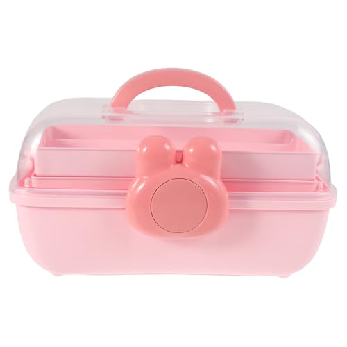 CALLARON Multifunktionale Schmuckbox Für Mädchen Tragbarer Organizer Für Haarschmuck Mit Schichten Und Niedlichem Hasen-design Aufbewahrung Von Schmuck Und Haaraccessoires von CALLARON