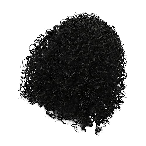 CALLARON Lockige Haarperücken Für Schwarze Frauen Gewellter Bob Lockiges Schwarzes Stirnband Gewellte Spitzenhaarbänder Party Mit Dicken Natürlichen Locken Stirnbänder von CALLARON
