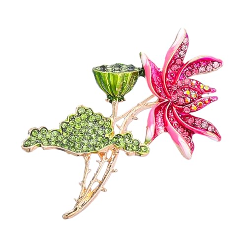 CALLARON Lotus Brosche Anstecknadel Legierung Elegantes Schmuckstück für Frauen Dekorative Anstecknadel für Hochzeiten und Anzüge Sicheres Design für Verschiedene Outfits von CALLARON