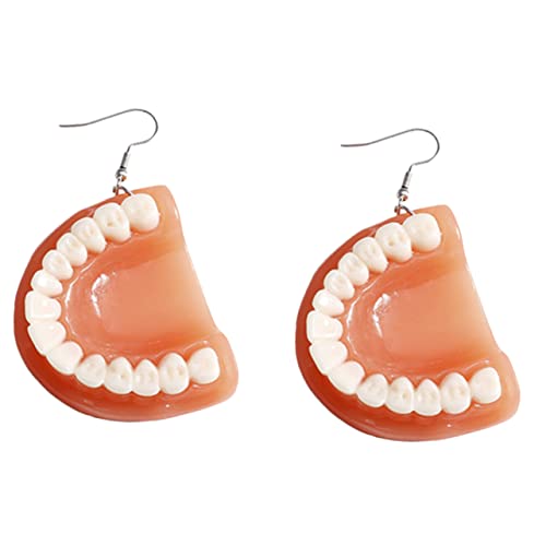 CALLARON Lustige Zähne Ohrringe Damen Hängend Kreativ Exzentrisch Modischer Ohrschmuck Für Festival Alltag Strand Dating von CALLARON