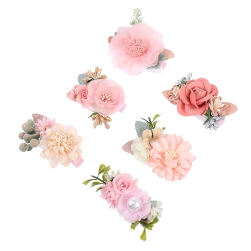 CALLARON Luxuriöse Blumenclips Für Mädchen 6er-pack Haarspangen Kunsthaar-accessoires CALLARON Luxuriöse Blumenclips Für Mädchen 6er-pack Haarspangen Kunsthaar-accessoires von CALLARON