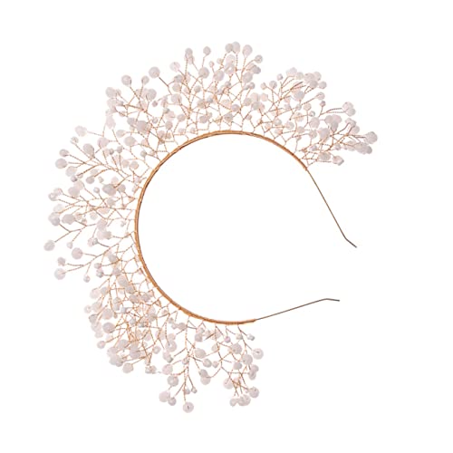 CALLARON Schickes Braut-haarband Mit Twist-perlen Für Hochzeiten Weiches Und Stilvolles Kopfband Für Frauen Für Feste Fotografie Komfortabel Und Rutschfest von CALLARON