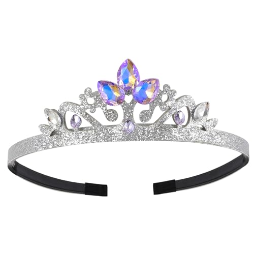 CALLARON Mädchen Krone Haarreif Glänzender Kopfschmuck Tiara für Geburtstagsfeiern Extravaganter Haaraccessoire Stirnband für Kinder von CALLARON