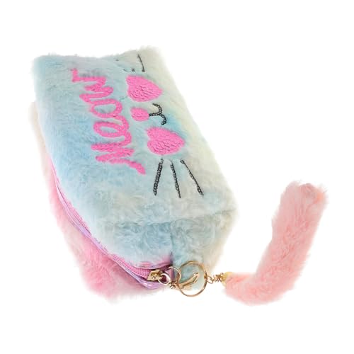 CALLARON Große Flauschige Kosmetiktasche Mit Reißverschluss Reise-Make-up-Beutel Aus Plüsch Aufbewahrungstasche Für Toilettenartikel Warm Und Praktisch Für Damen von CALLARON