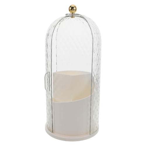 CALLARON Drehbarer Make-up-pinselhalter Mit Abdeckung Transparenter Organizer Für Schminktisch Und Arbeitsplatte Aufbewahrungsbox Für Lippenstifte Und Kosmetika von CALLARON