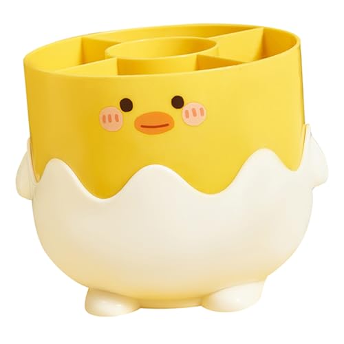 CALLARON Make-up-pinselhalter Desktop-pinselfach Container Cartoon Stiftbehälter Mit Küken Kosmetikpinsel-organizer Aufbewahrungs-topf Für Pinsel Und Stifte Stabiler Boden von CALLARON