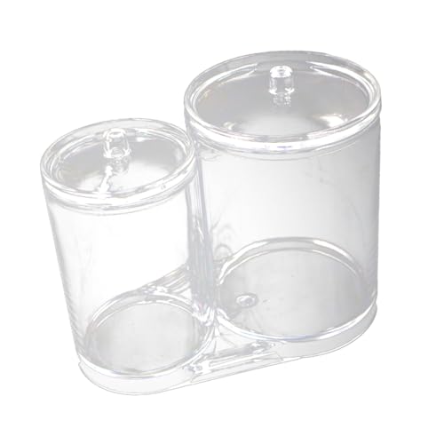 CALLARON Makeup Wattepad Organizer Acryl Aufbewahrungsbox Mit Deckel Transparent Für Wattepad Halterung Kosmetik-organizer-box Kleinigkeiten-box Leicht Zu Reinigen Und Langlebig von CALLARON