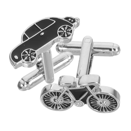 CALLARON Manschettenknöpfe Herren Auto und Fahrrad Design Kreative Legierung mit Tropföl-detail Modische Schmuckaccessoires für Anzüge und Freizeit Langlebig von CALLARON