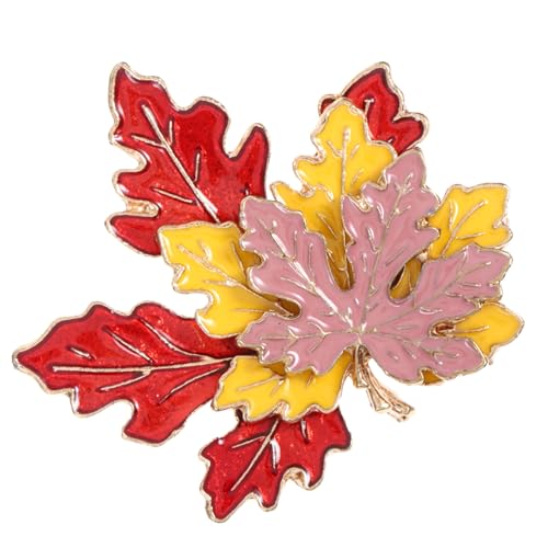 CALLARON Mehrschichtige Ahornblatt Brosche Metall Dekorativer Pin für Kleidung Rucksack Anzug und Hut Anstecknadel für Herbst Thanksgiving und Festliche Anlässe von CALLARON
