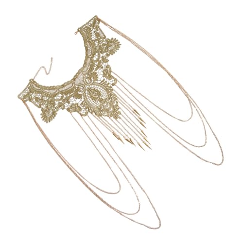 CALLARON Mehrschichtige Quasten Kette Körperkette für Frauen Dekorative Halskette für Partys und Festivals Goldene Body Jewelry mit Einzigartigem Design von CALLARON