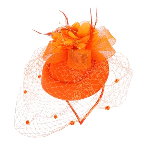 CALLARON Fascinator Haarclip Für Damen Vintage Netz Stirnband Hochzeits Haarschmuck Mit Schleier Eleganter Party Kopfschmuck Für Besondere Anlässe von CALLARON