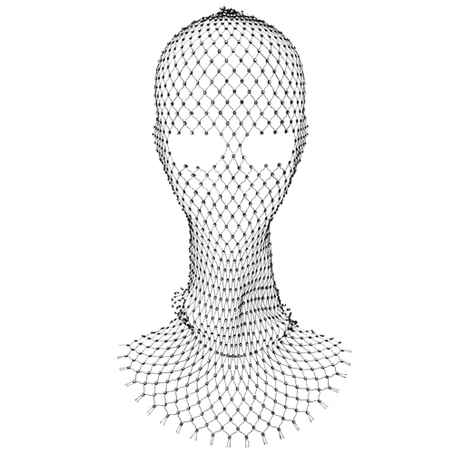 CALLARON Mesh Haarschal Für Damen Eleganter Kopftuch Mit Strass Atmungsaktiv Und Bequem Haaraccessoire Für Besondere Anlässe Und Modebewusste Frauen von CALLARON