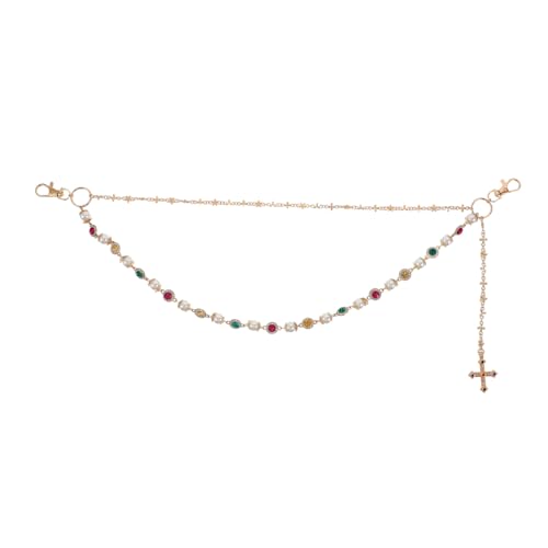 CALLARON Metall Hüftkette Bunt Strass Kette Gürtelkette Hüftgürtel Körperschmuck Für Damen Hosenkette Dekoration Schmuck Gürtel Hüftkette Gürtel Taille Körperkette Golden von CALLARON