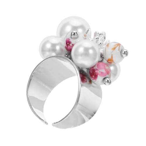 CALLARON Offene Ringe Für Frauen Minimalistische Ringdesigns Mit Glasperlen Und Kunstperlen Zierlicher Daumen Und Fingerring Für Alltag Und Hochzeit von CALLARON