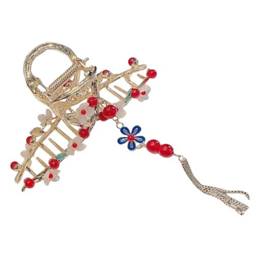 CALLARON Modischer Haarspangen Clip Mit Perlen Und Quasten Große Haarklammer Für Dickes Haar Für Damen Für Besondere Anlässe Und Alltag von CALLARON