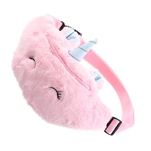 CALLARON 1stück Cartoon Einhorn Plüsch Junge Mädchen Einseitiger Waist Bag Umhängetasche Verstellbare Niedliches Design Für Snacks Und Kleine Gegenstände Für Junge Mädchen Unterwegs von CALLARON