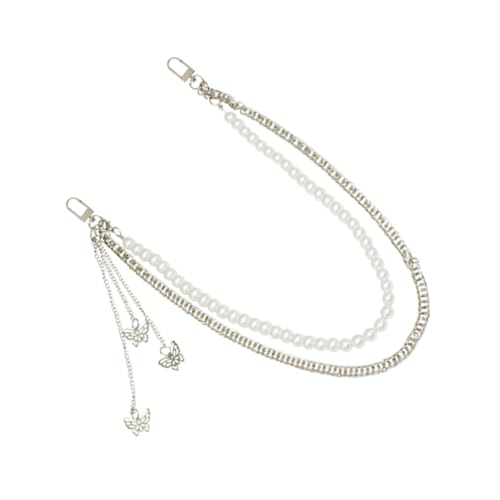 CALLARON Multifunktionale Hüftkette mit Imitationsperlen Stilvolle Hosenkette für Damen für Strandpartys und Lässige Anlässe Verstellbar mit Zwei Karabinern Langlebig und Glänzend von CALLARON