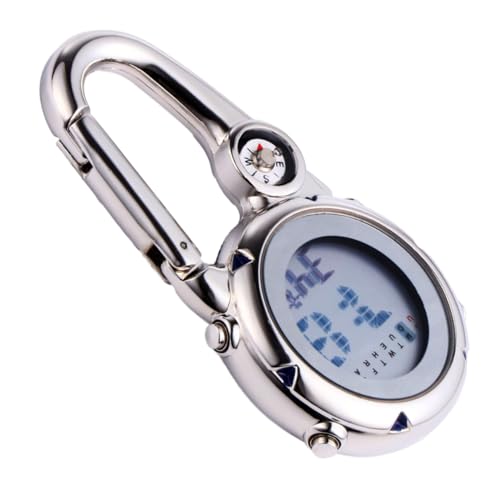 CALLARON Multifunktionale Karabineruhr aus Edelstahl mit Klarem Robustem Clip für Outdoor Pflegepersonal und Kletterer Stilvoll Silberfarben Präzise Zeitmessung für Rucksack und Arbeit CALLARON Multifunktionale Karabineruhr aus Edelstahl mit Klarem Robustem Clip für Outdoor Pflegepersonal und Kletterer Stilvoll Silberfarben Präzise Zeitmessung für Rucksack und Arbeit von CALLARON